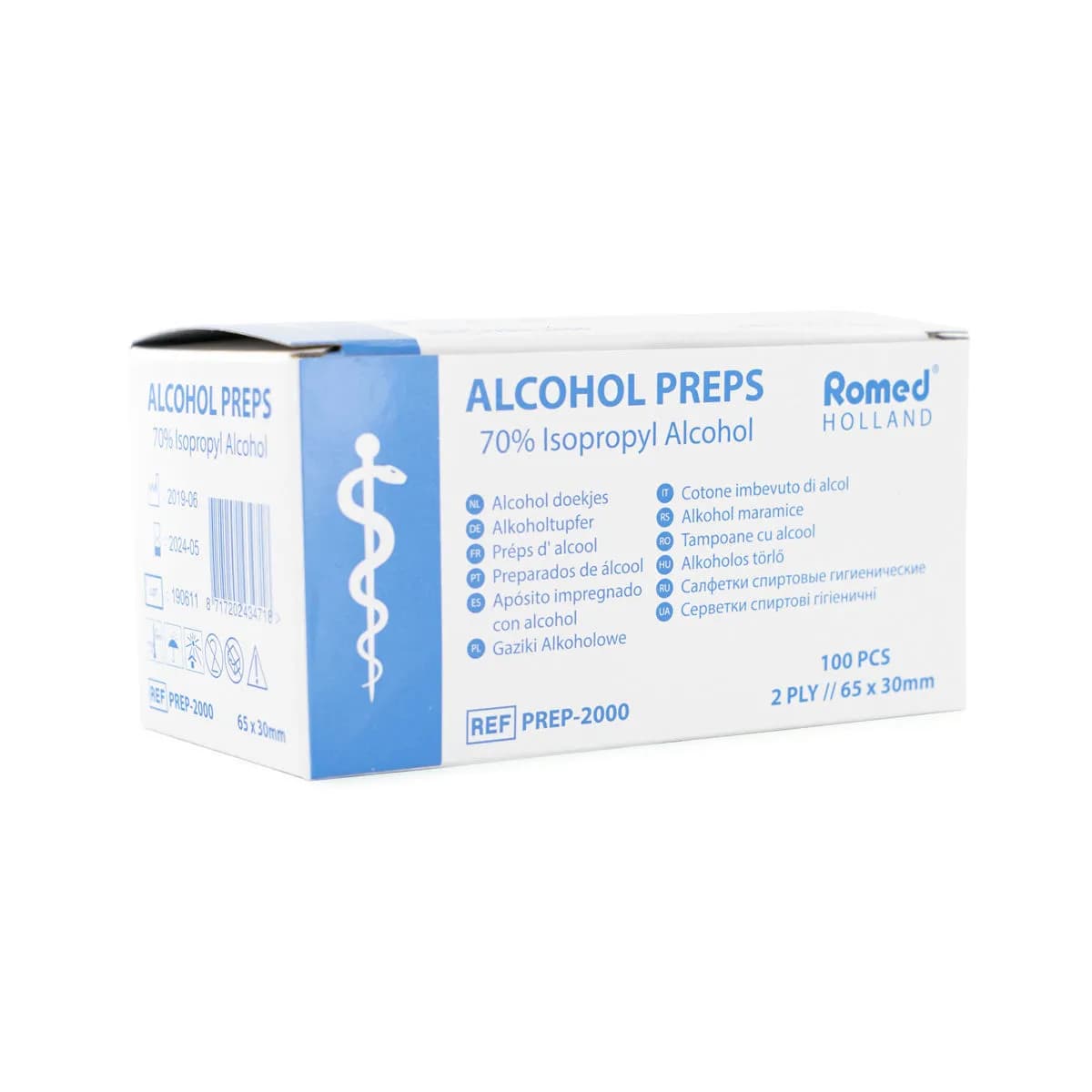 Lingettes à l'alcool