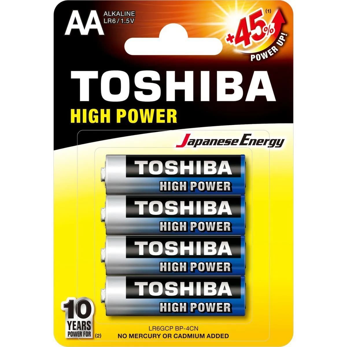 Piles alcalines AA Toshiba