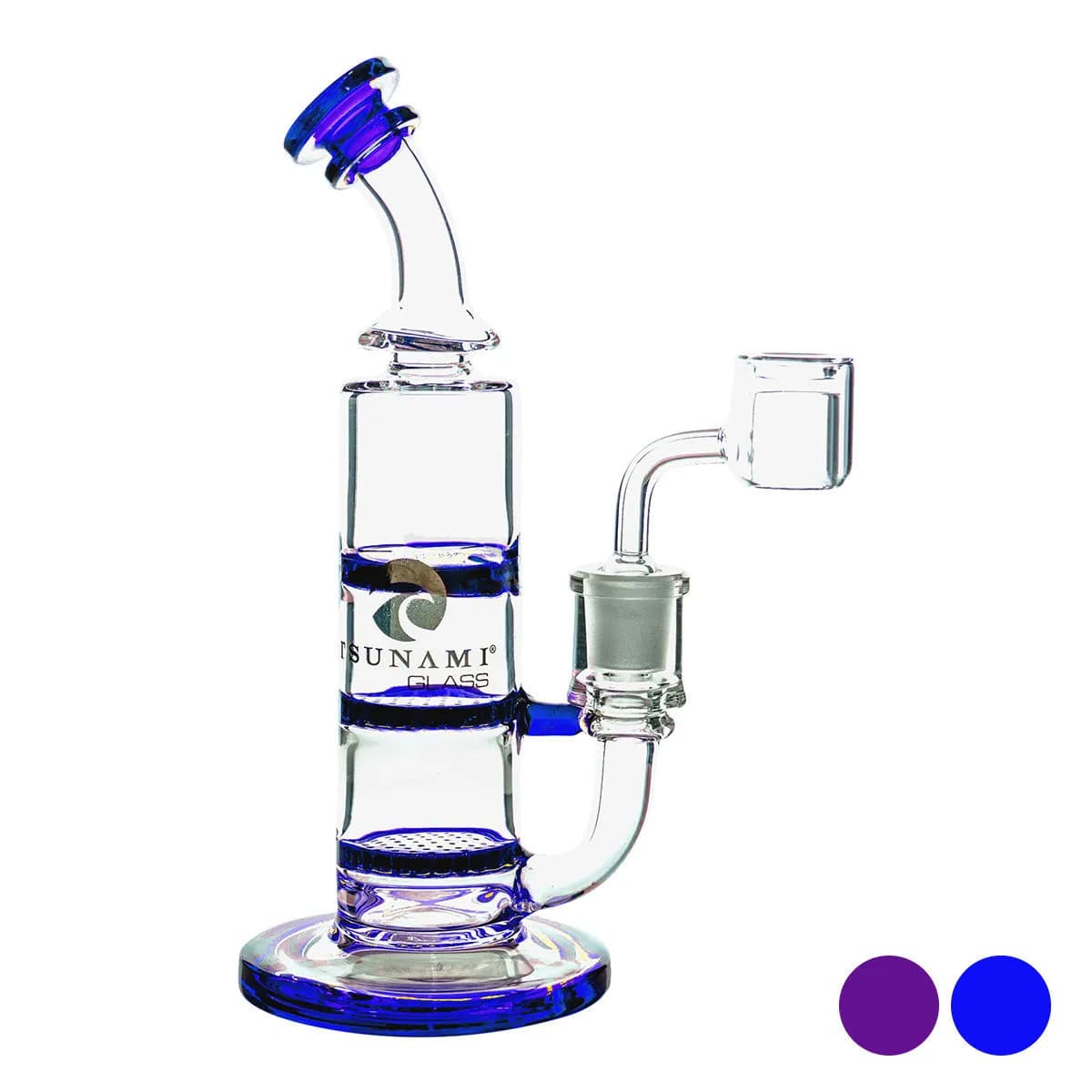 Dab Rig Turbine Double Honeycomb 8″ (Tsunami Glass)