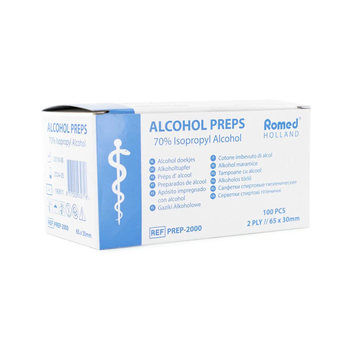 Lingettes à l'alcool