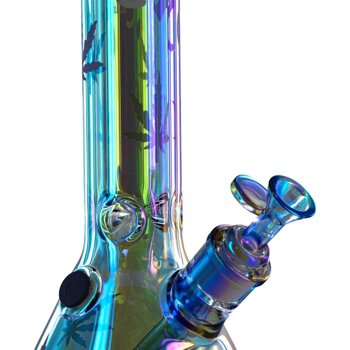 Bang Erlenmeyer à Glaçons Rainbow Black Leaf