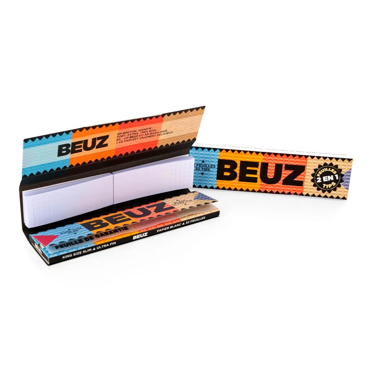 BEUZ Feuilles à rouler King Size Slim + Filtres