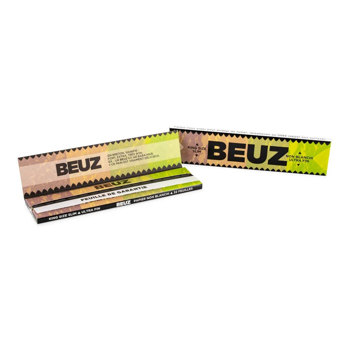 BEUZ Feuilles à rouler non blanchies King Size Slim