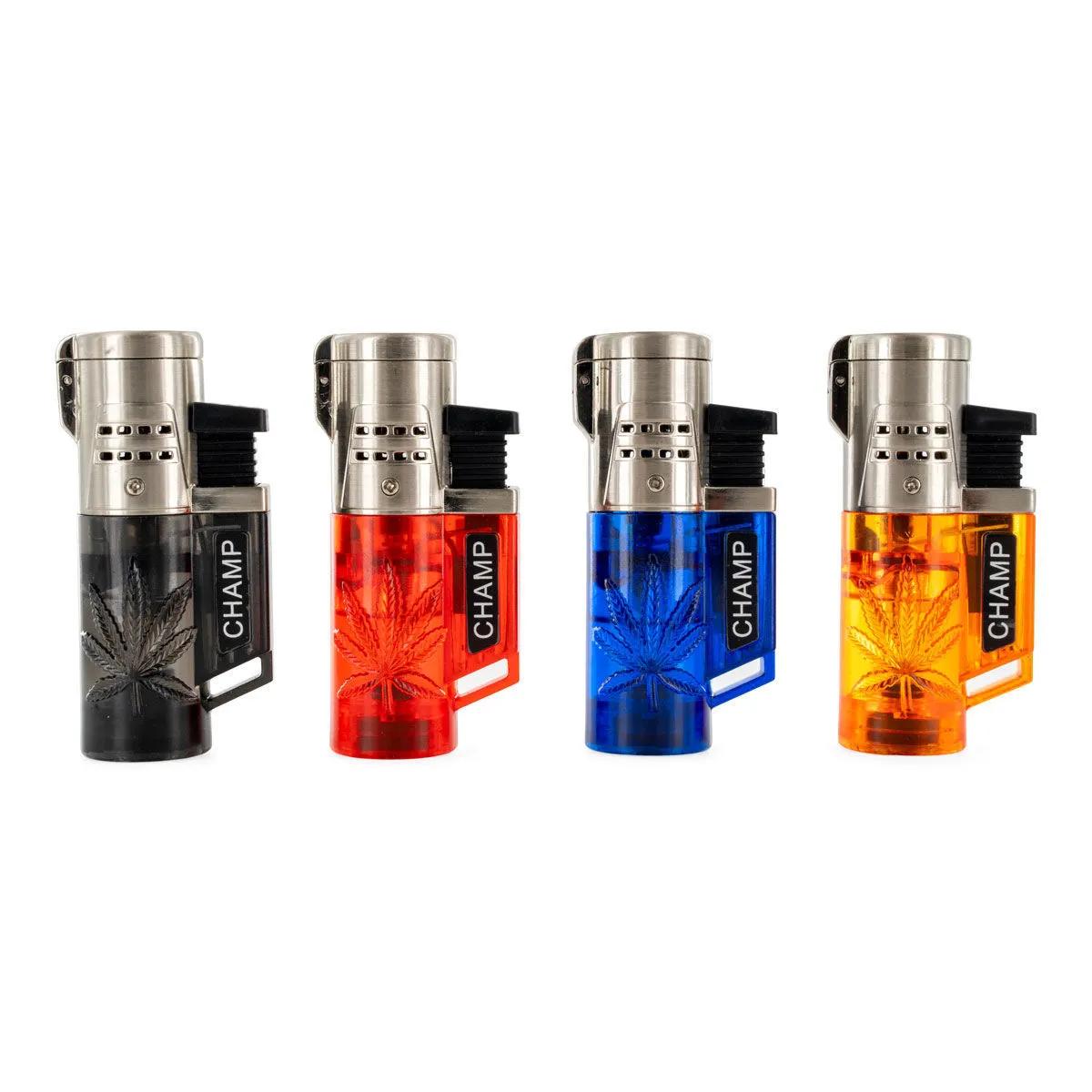 Briquet torche de poche double flamme Leaf