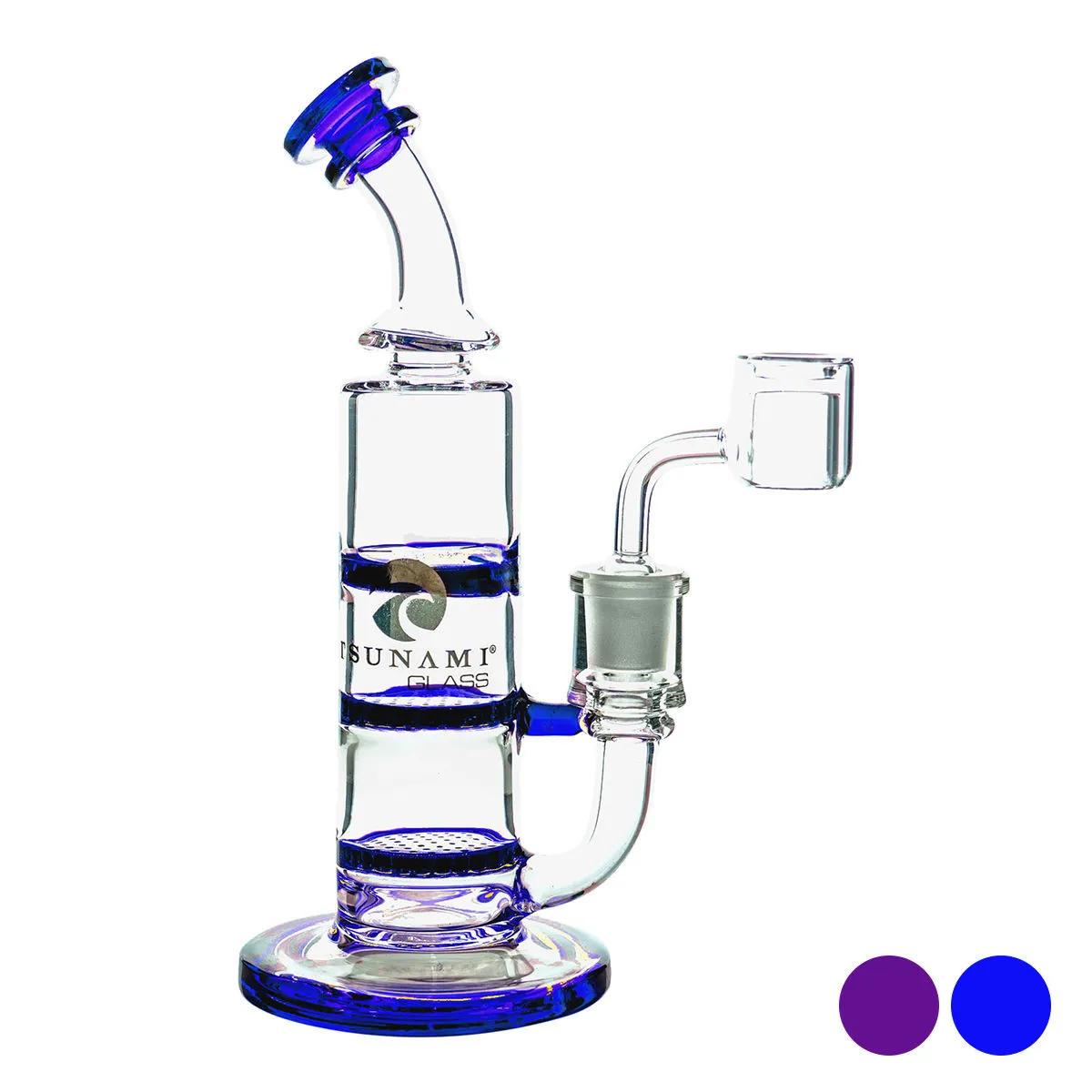 Dab Rig Turbine Double Honeycomb 8″ (Tsunami Glass)