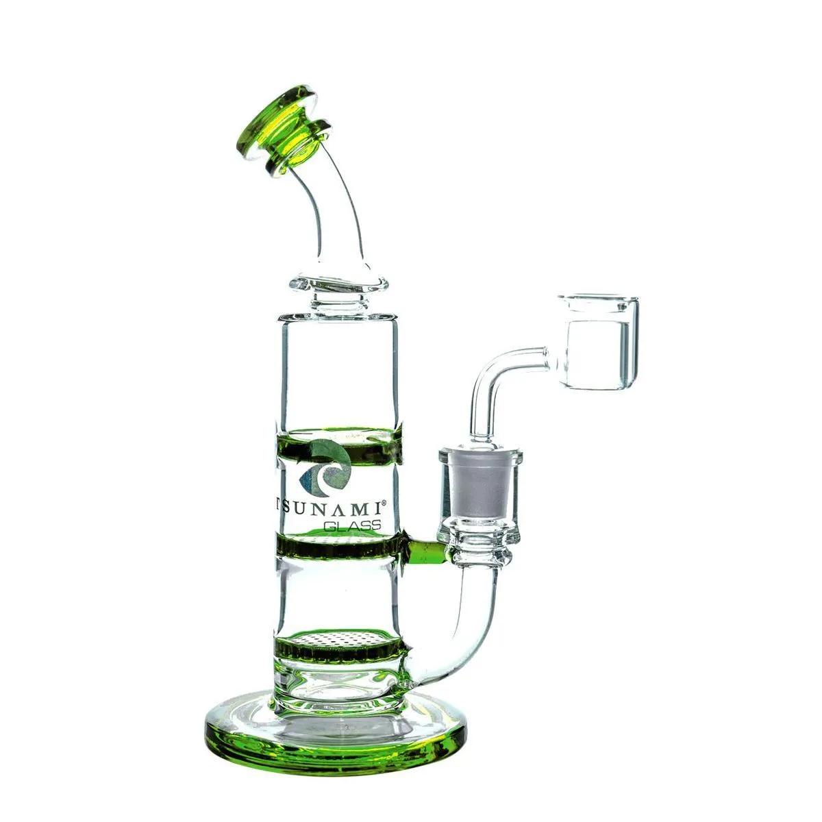 Dab Rig Turbine Double Honeycomb 8″ (Tsunami Glass)