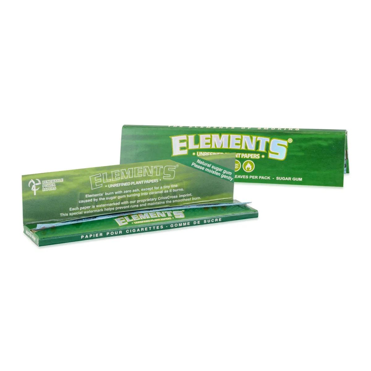 Feuilles à rouler Elements King Size Slim en fibres végétales