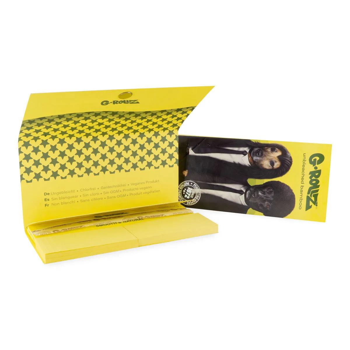 G-Rollz Feuilles à rouler en bambou non blanchi + Filtres