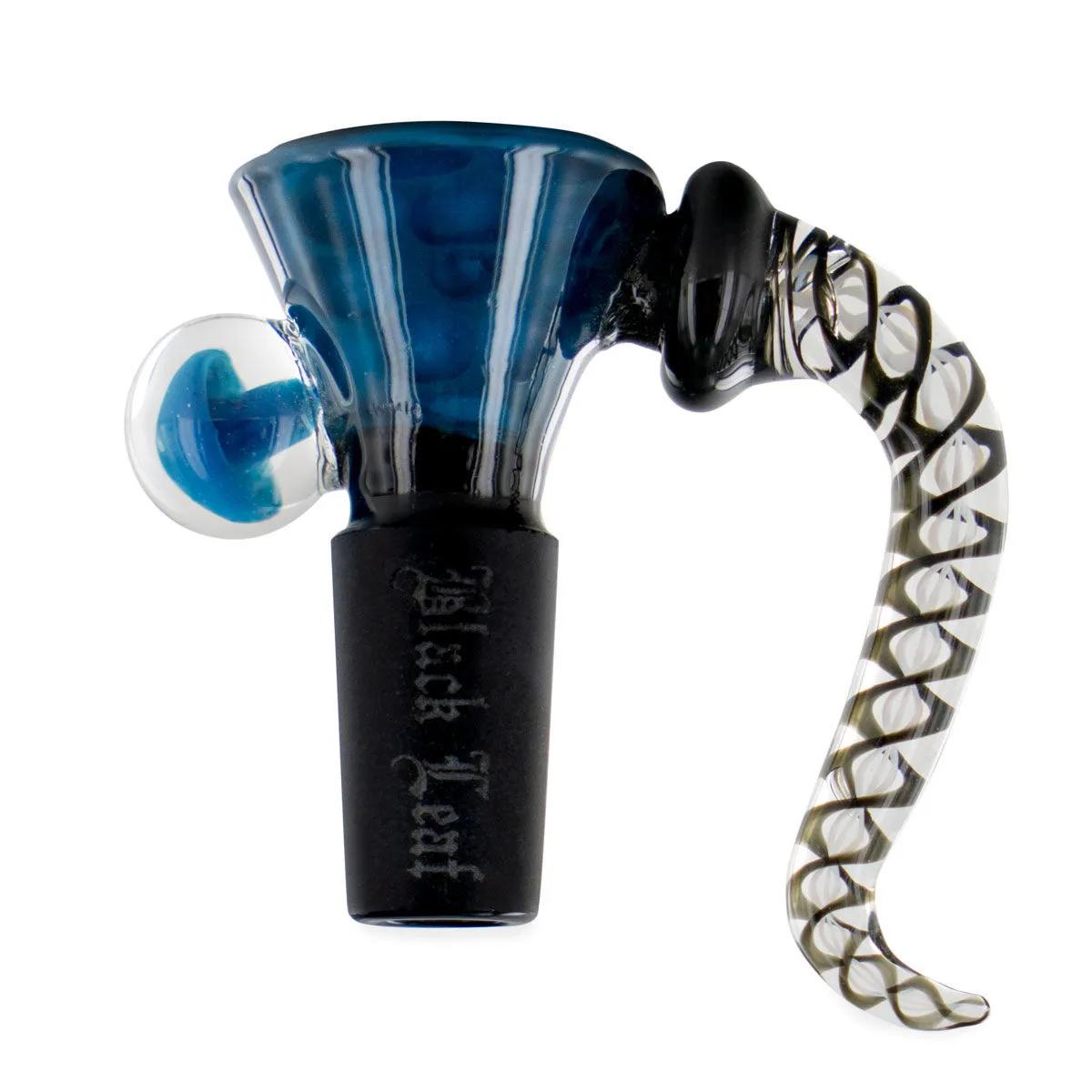 Douille en verre artistique bleue Black Leaf