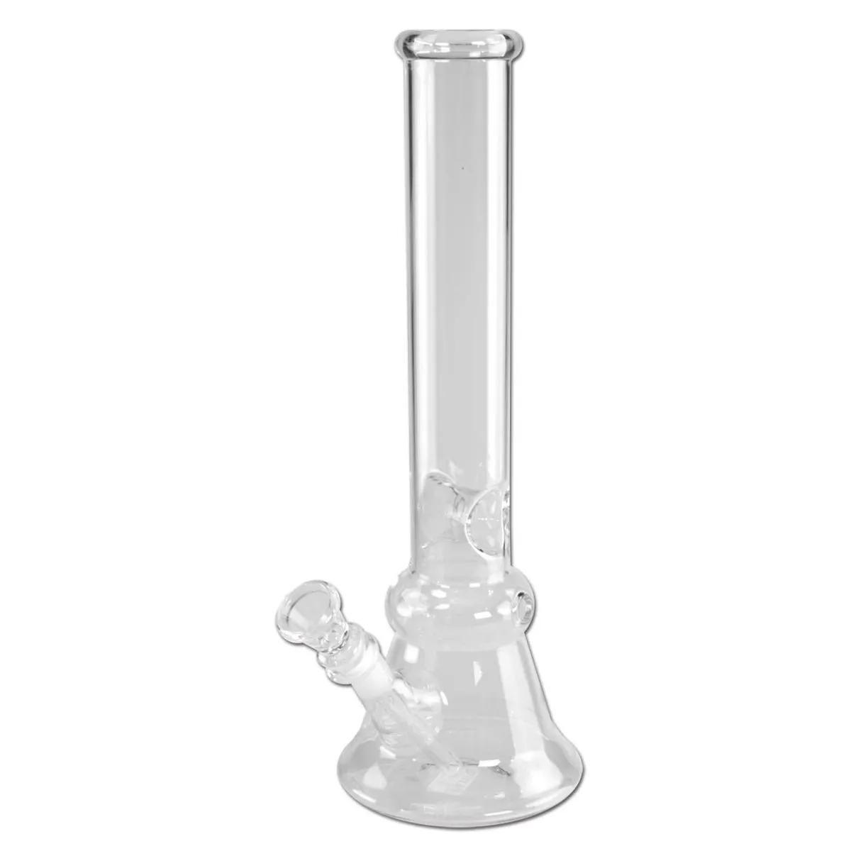 Bong en verre transparent droit