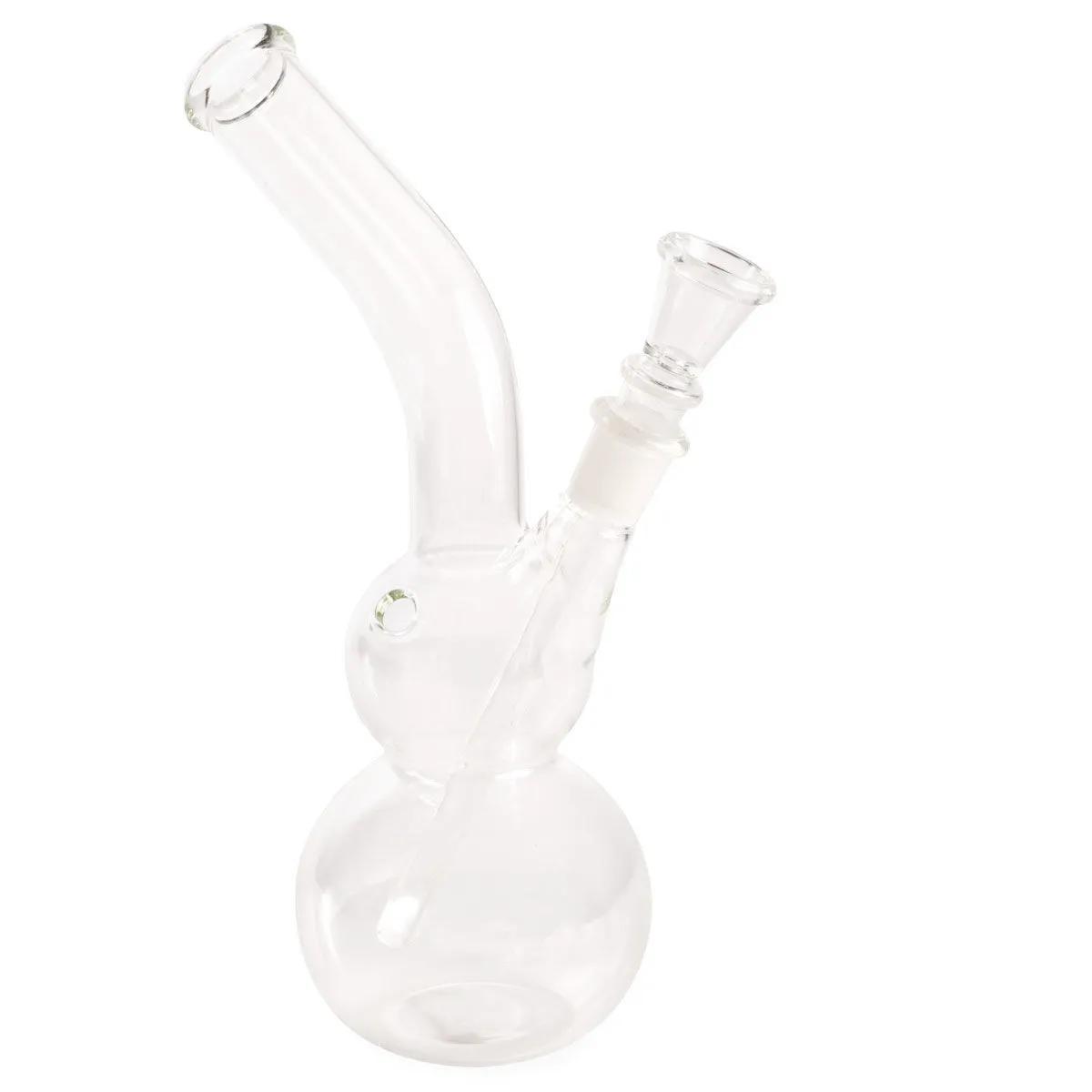 Bong en verre double bol