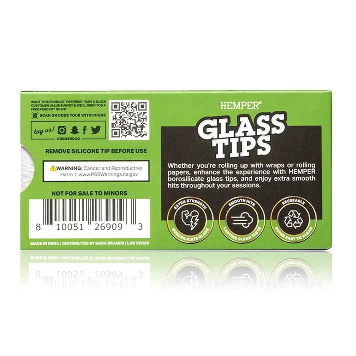 Embouts filtres en verre