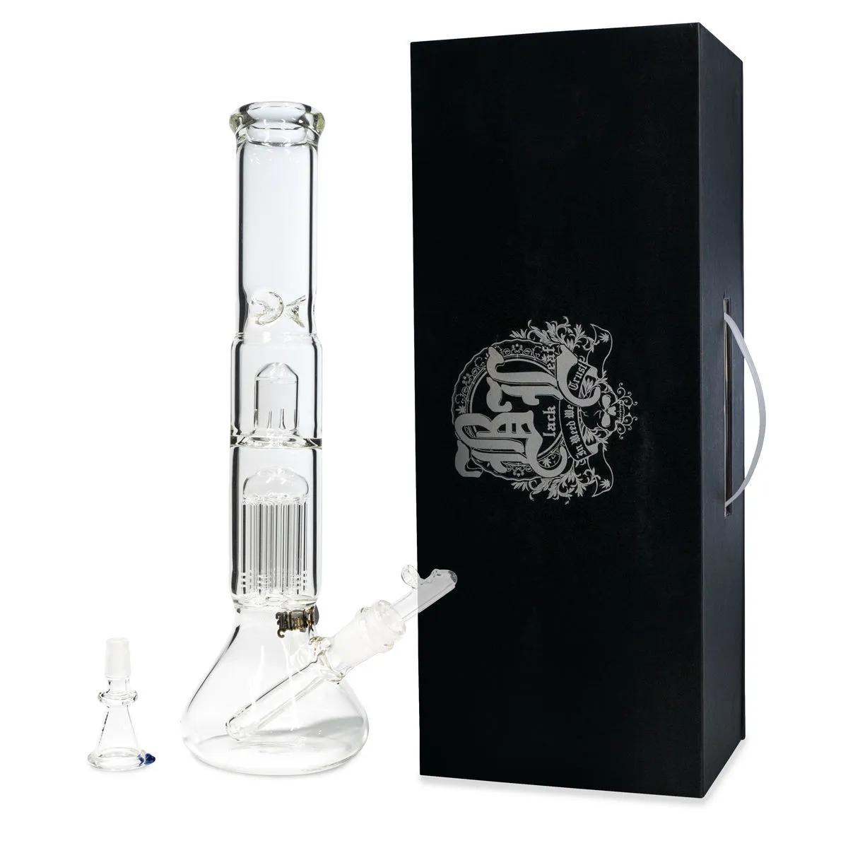Bong en verre pour herbes et huiles Black Leaf