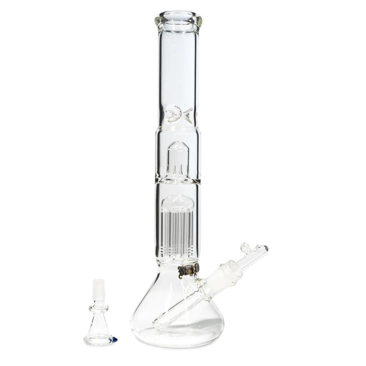Bong en verre pour herbes et huiles Black Leaf