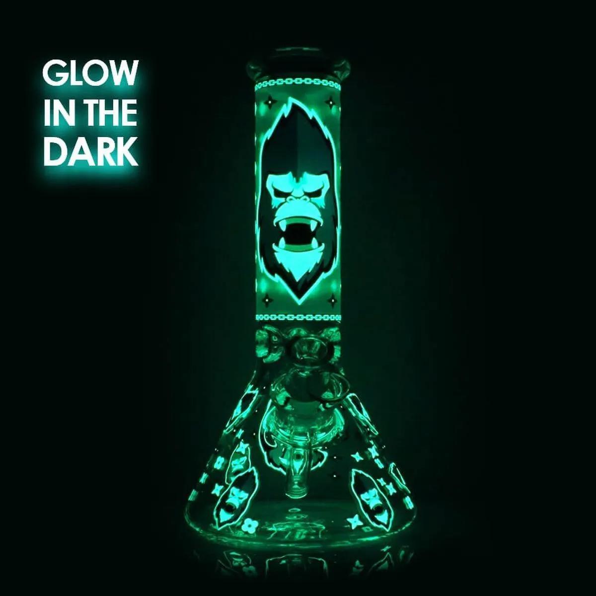 Bong triple épaisseur Gorilla phosphorescent