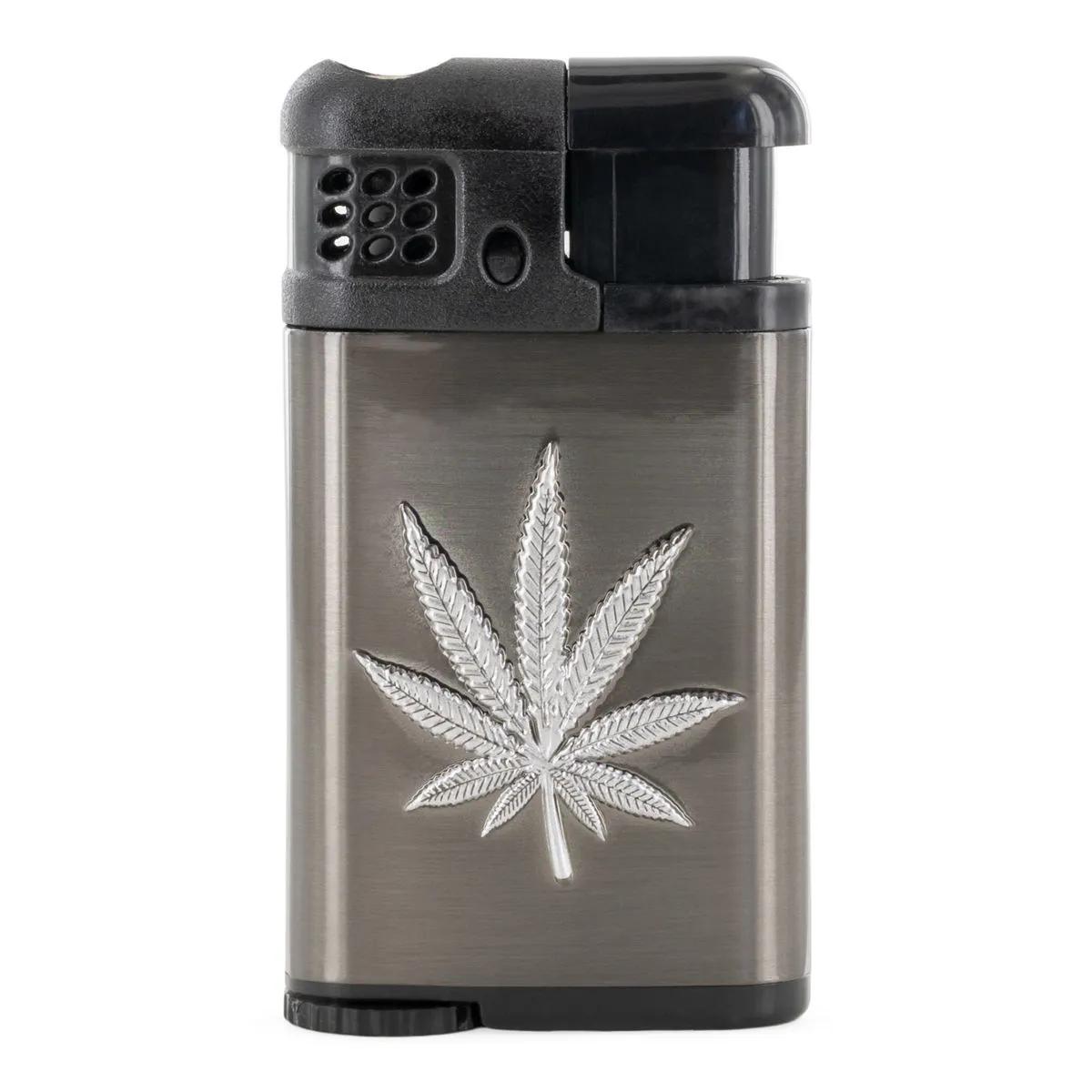 Briquet torche de poche Green Flame Leaf