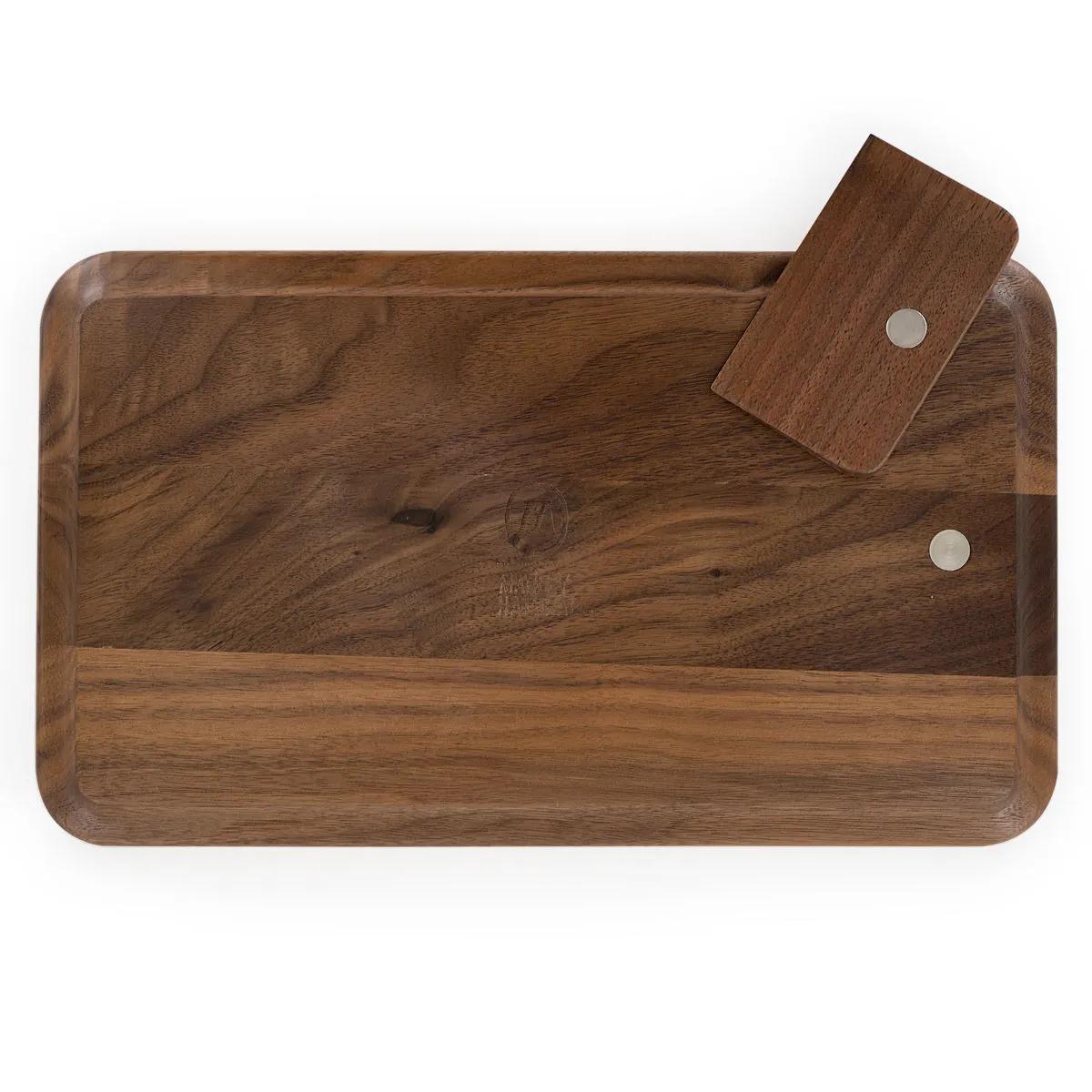 Grand plateau de roulage en bois