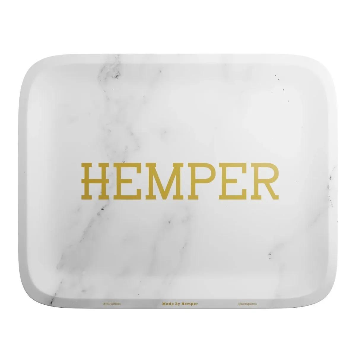 Plateau de roulage Hemper Luxe marbre blanc