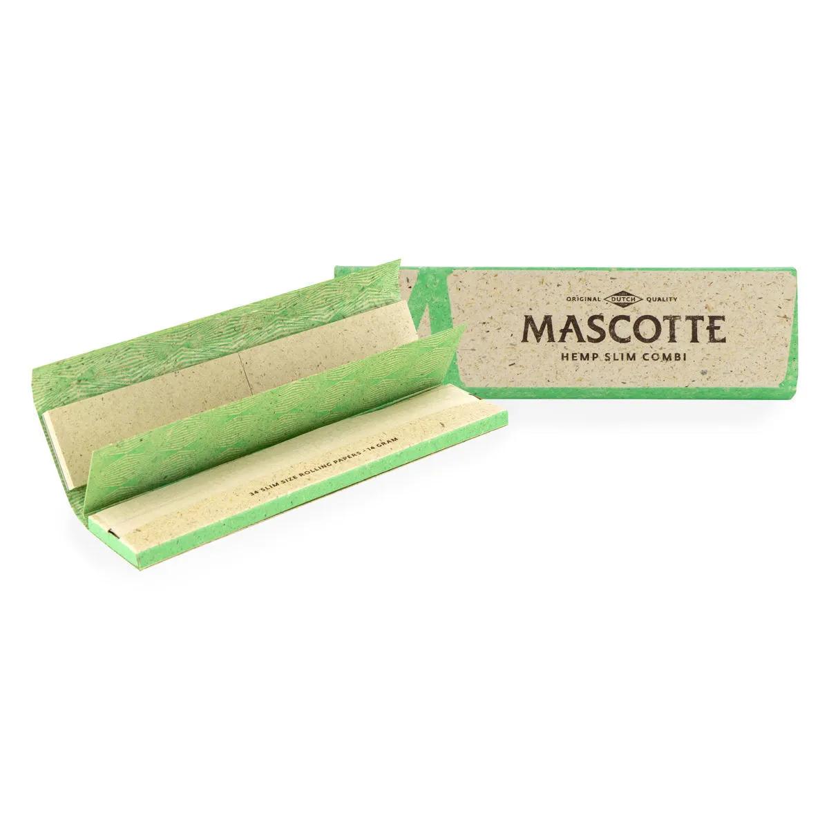 Mascotte Hemp Combi Slim Size feuilles à rouler + filtres