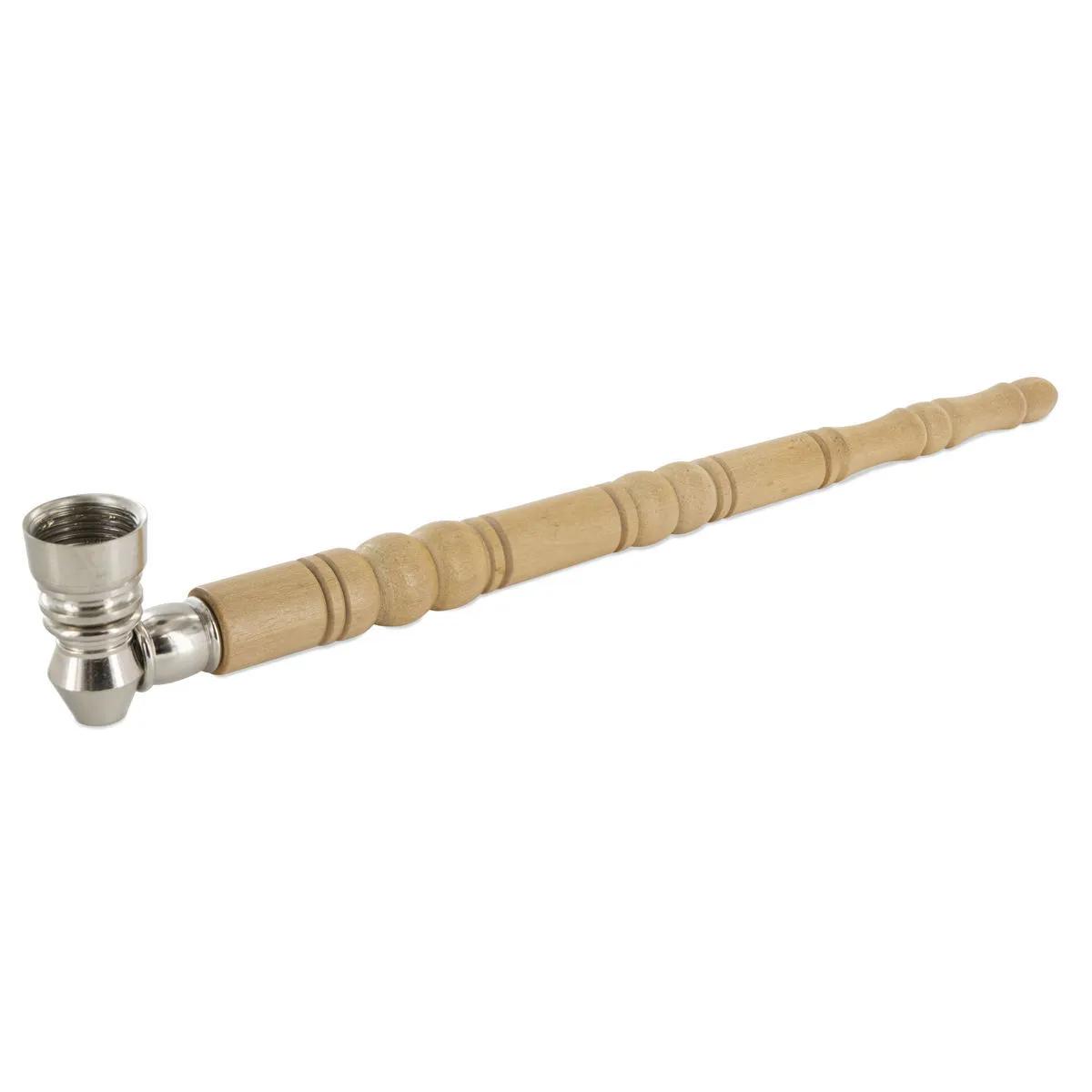 Pipe en bois et métal raffinée
