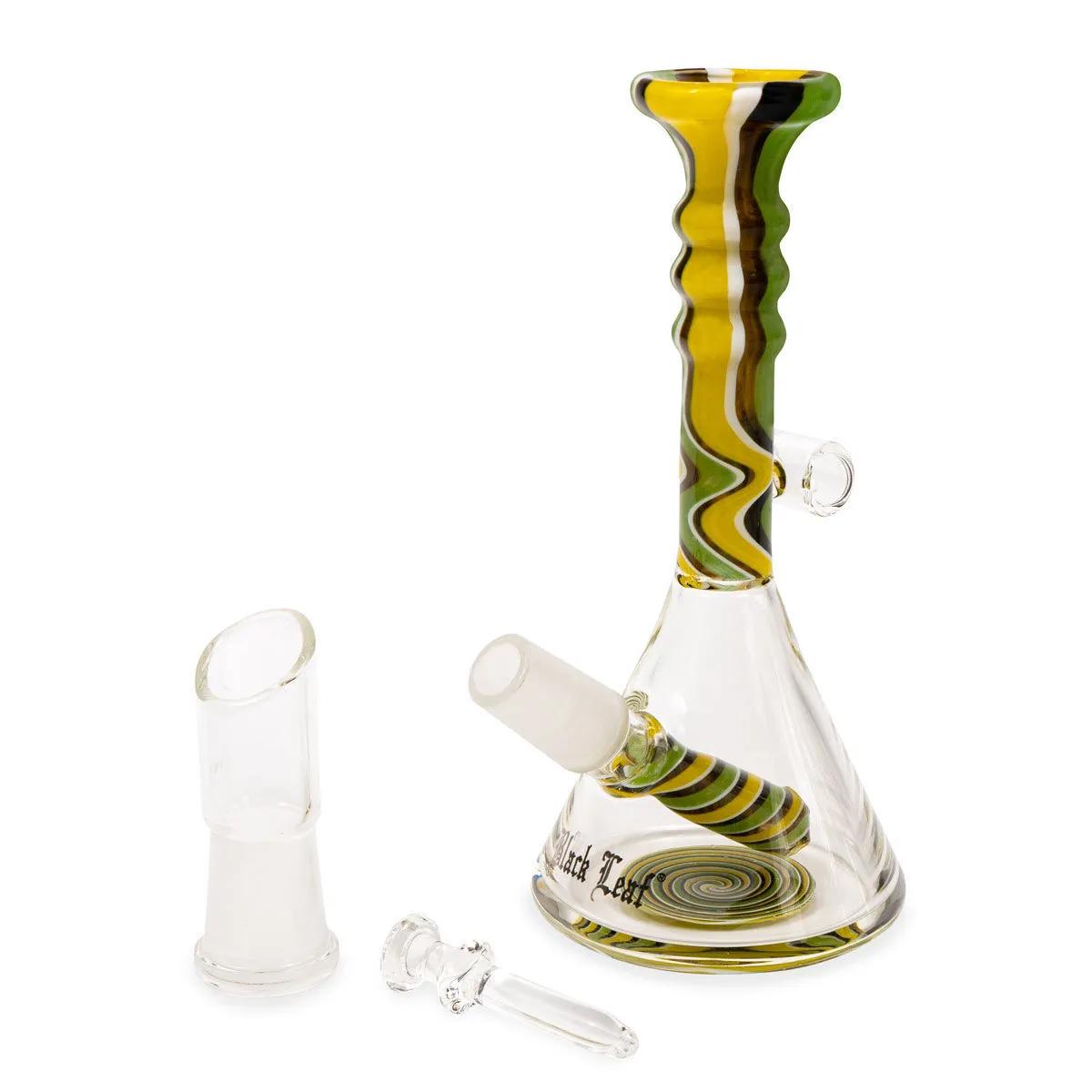 Mini bong à concentrés avec spirale verte