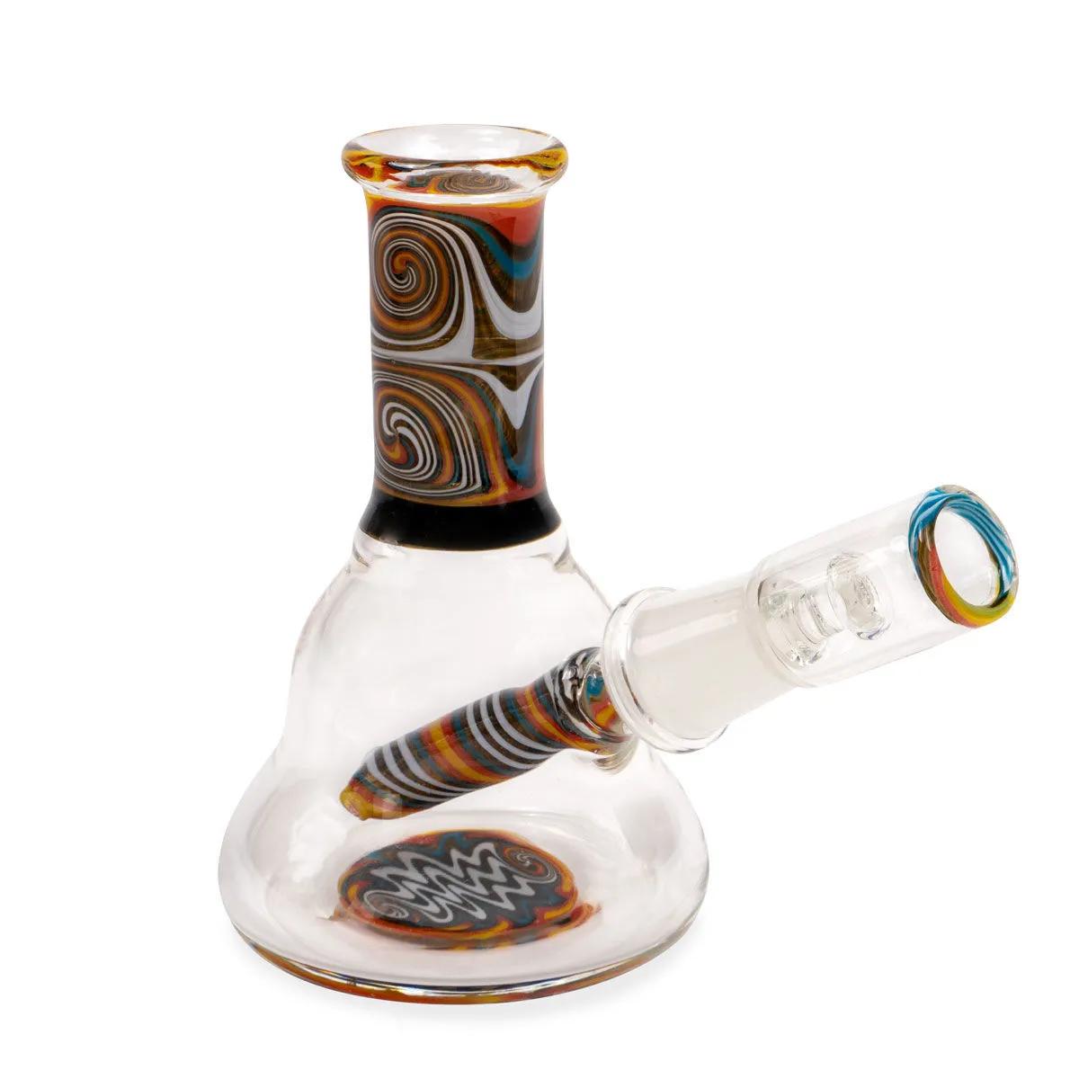 Mini bong à huile Orange Swirl