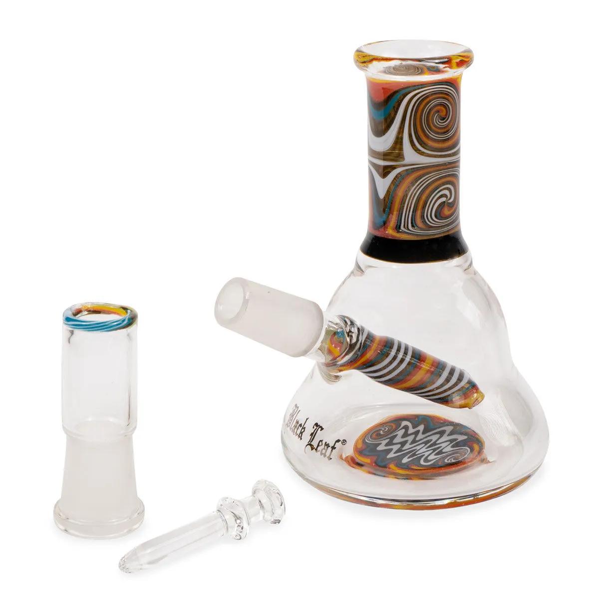 Mini bong à huile Orange Swirl
