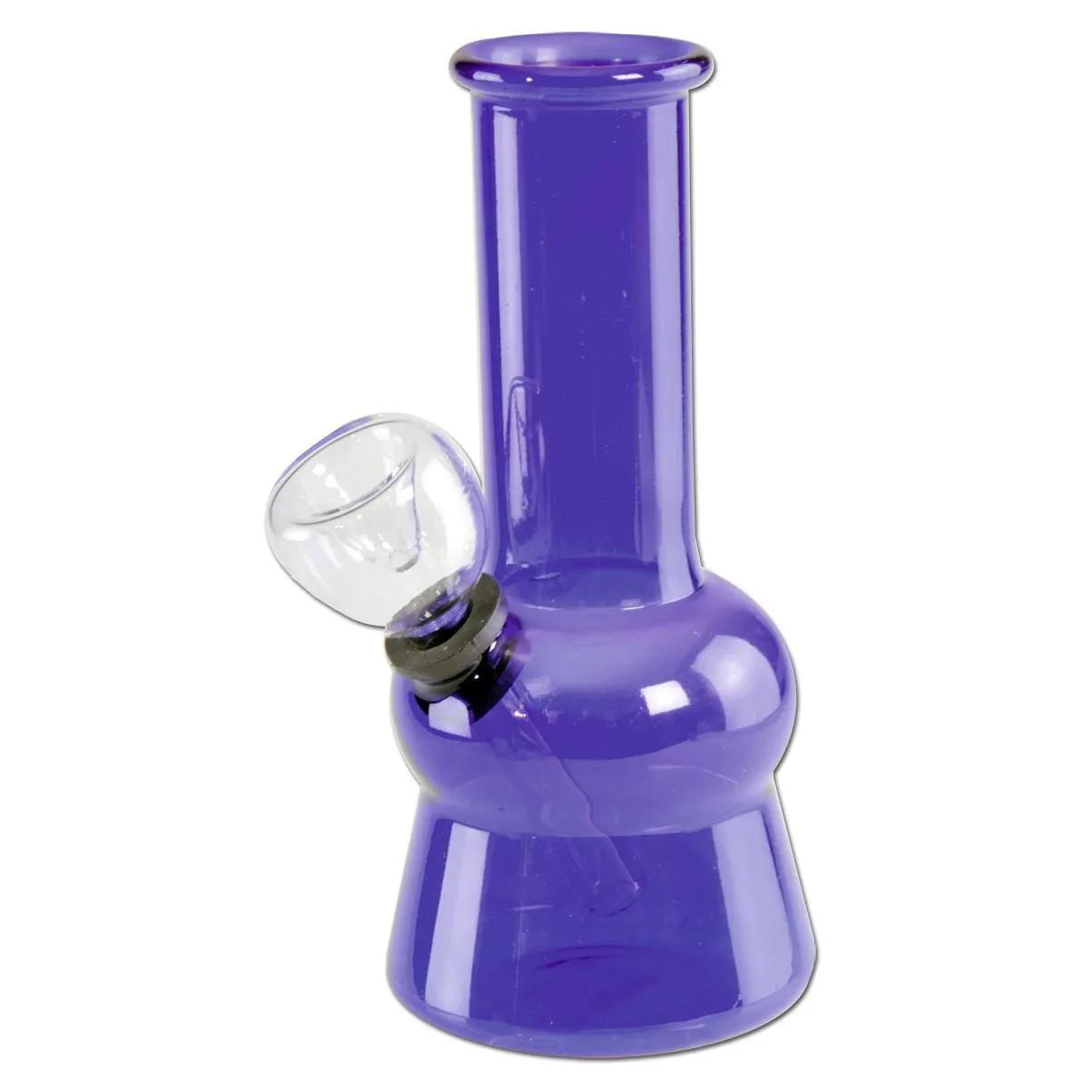 Mini bong en verre transparent