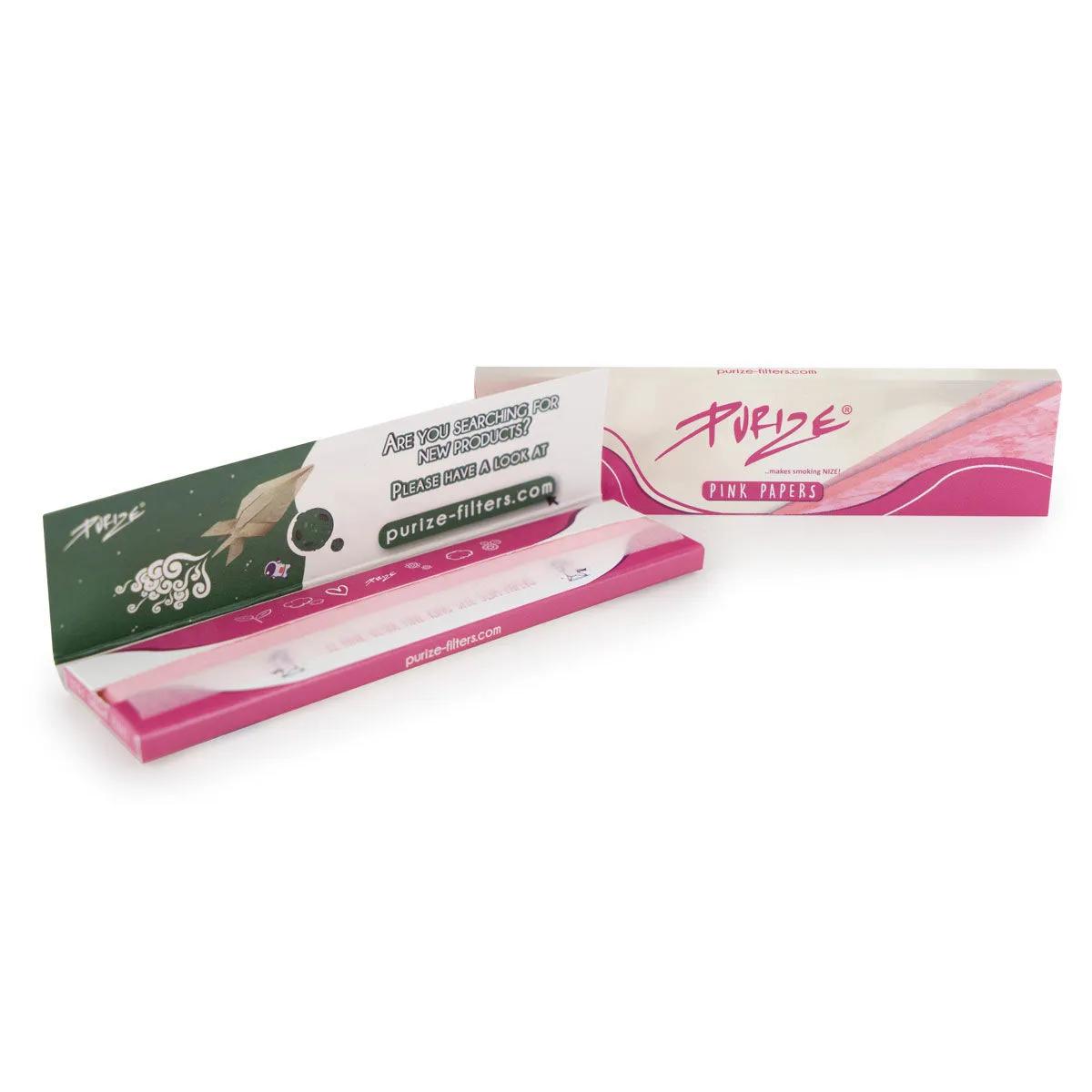 Feuilles à rouler Purize Pink King Size Slim