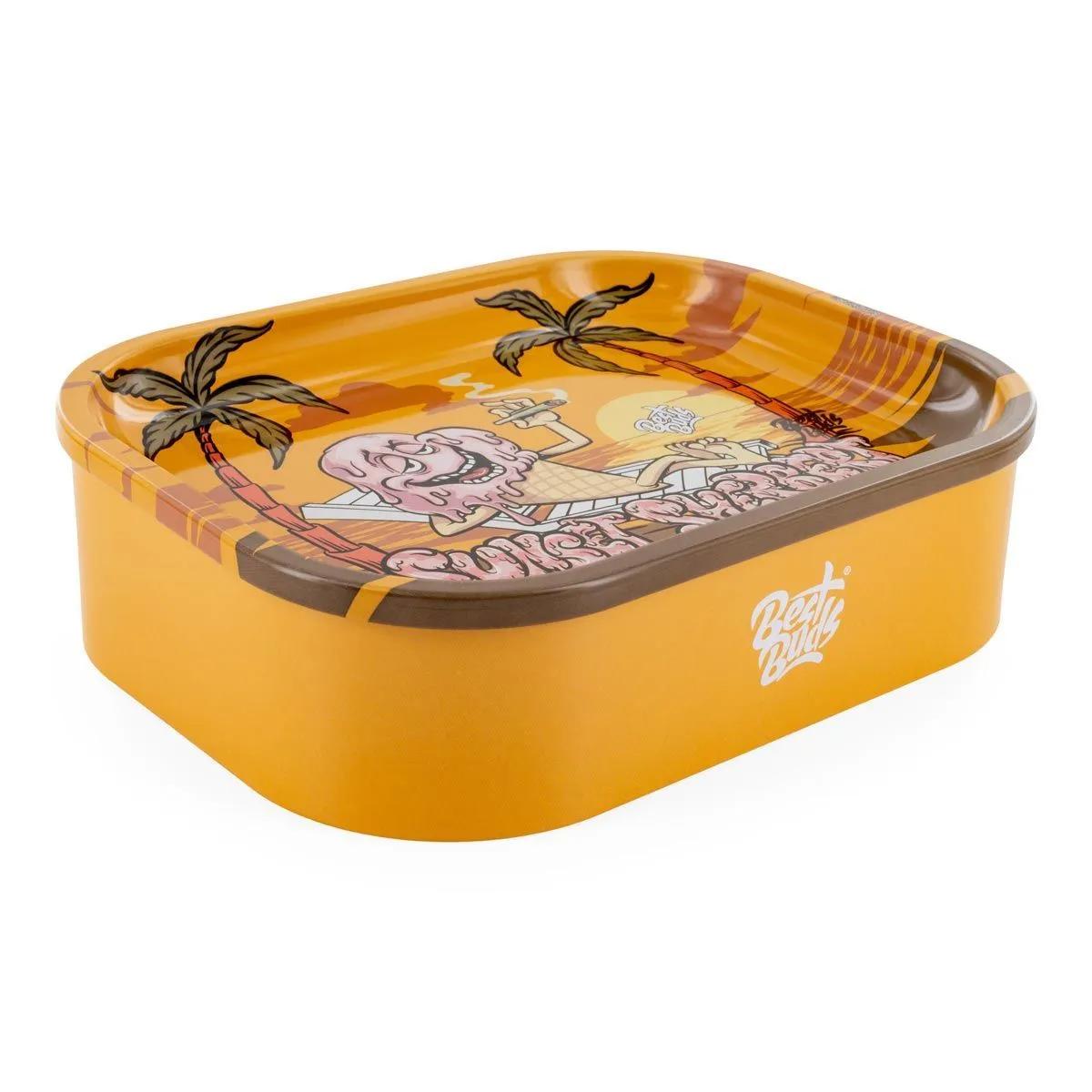 Plateau de roulage avec boîte de rangement Best Buds