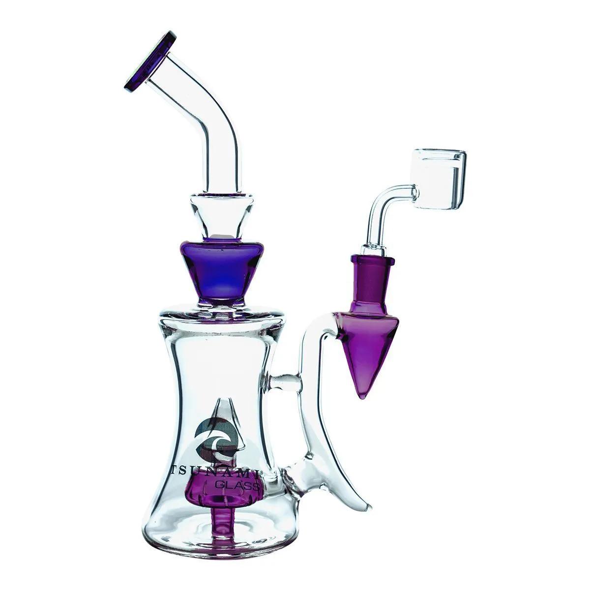 Dab Rig Pyramid Shower Head 10" (Tsunami Glass)