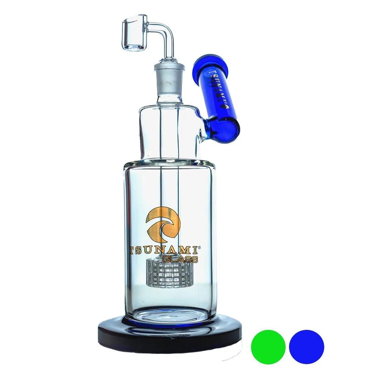 Dab Rig Side Neck Shower Head 10'' (Tsunami Glass)