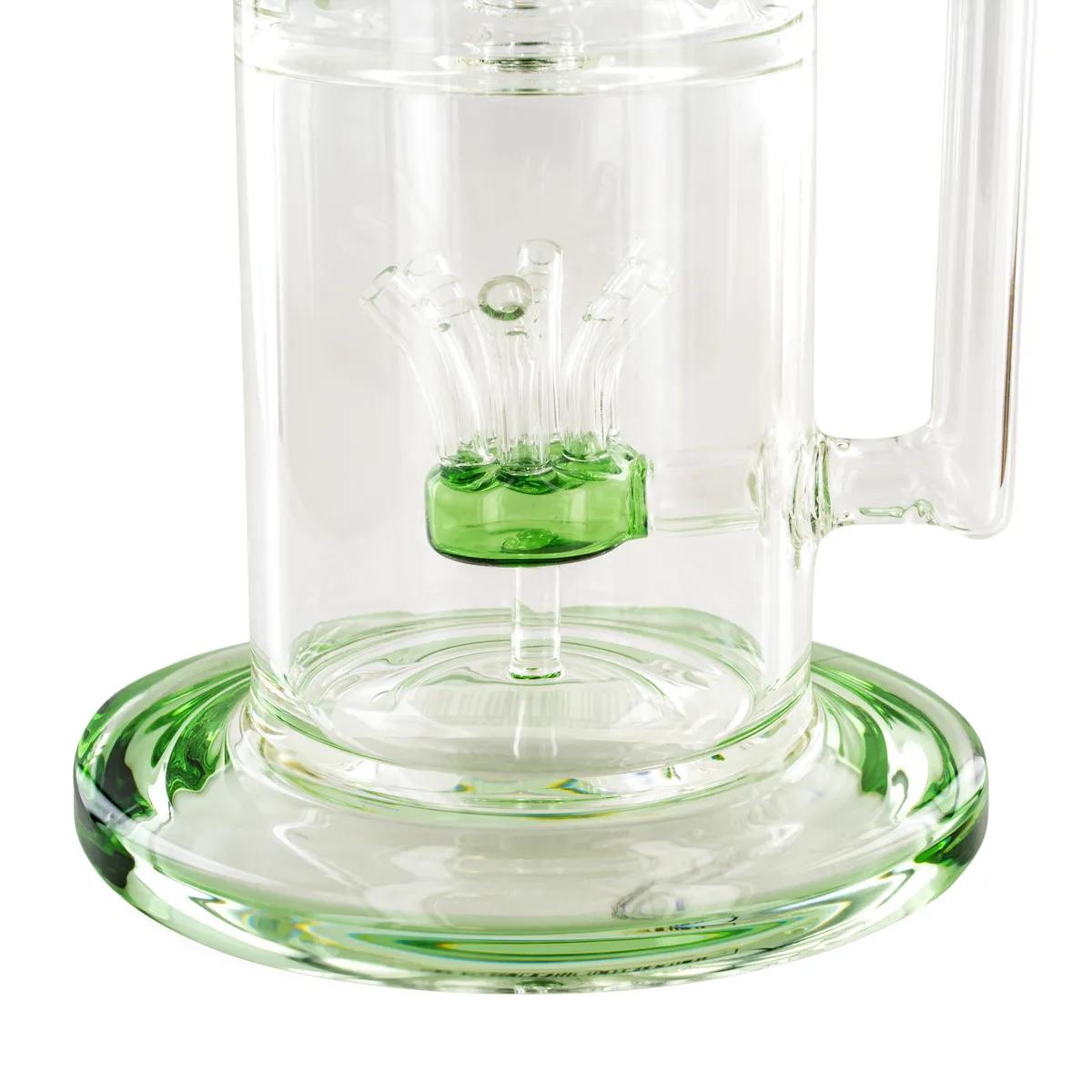 Bong à percolateur sprinkler cube 14" (Tsunami Glass)