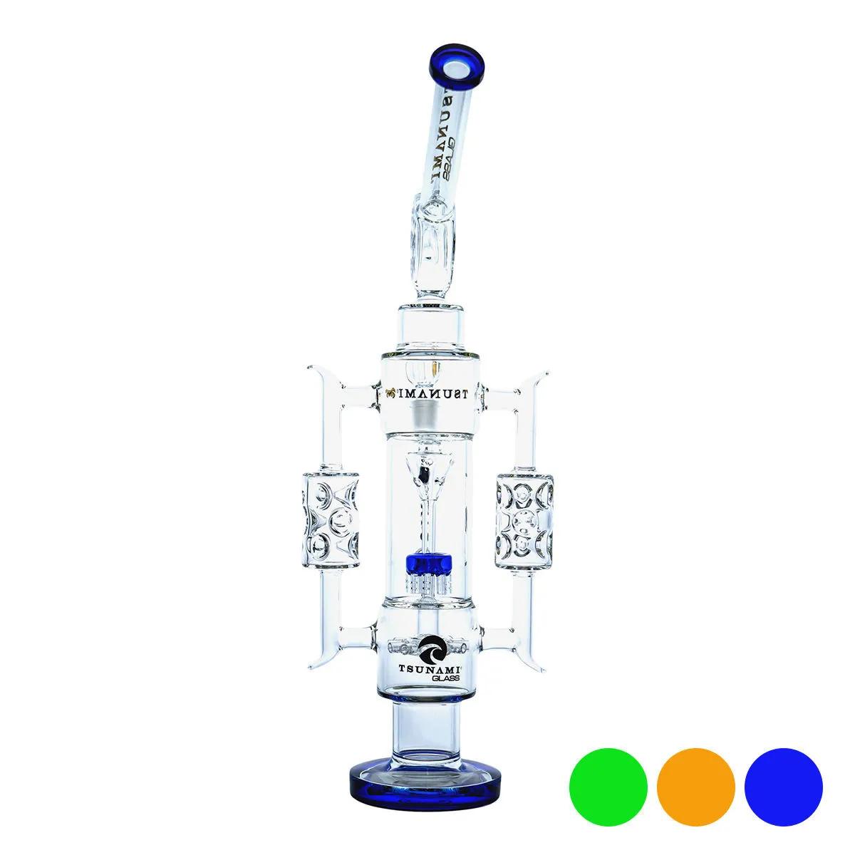 Bong recycleur 20'' avec percolateur pomme de douche (Tsunami Glass)