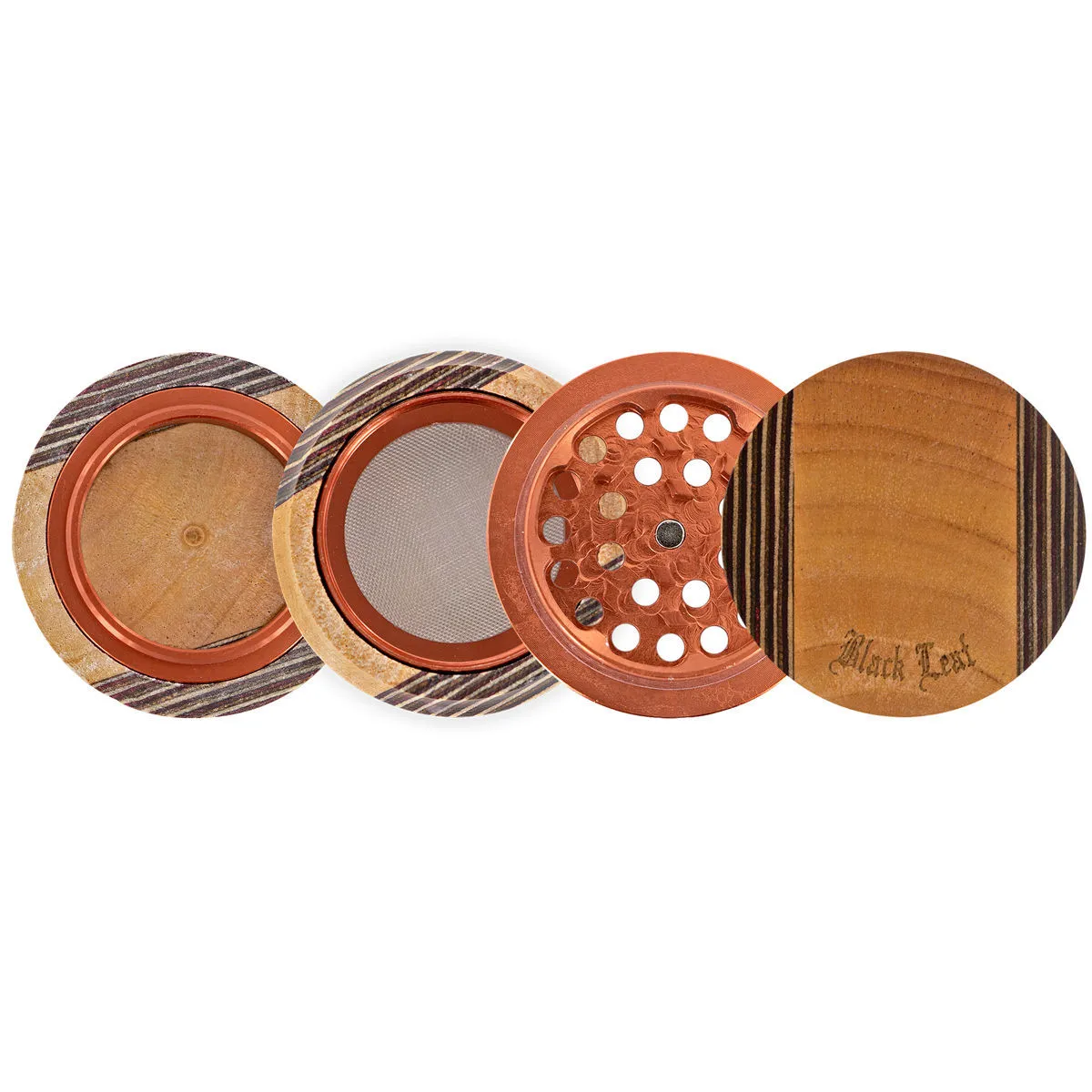 Grinder en aluminium/bois — image 3