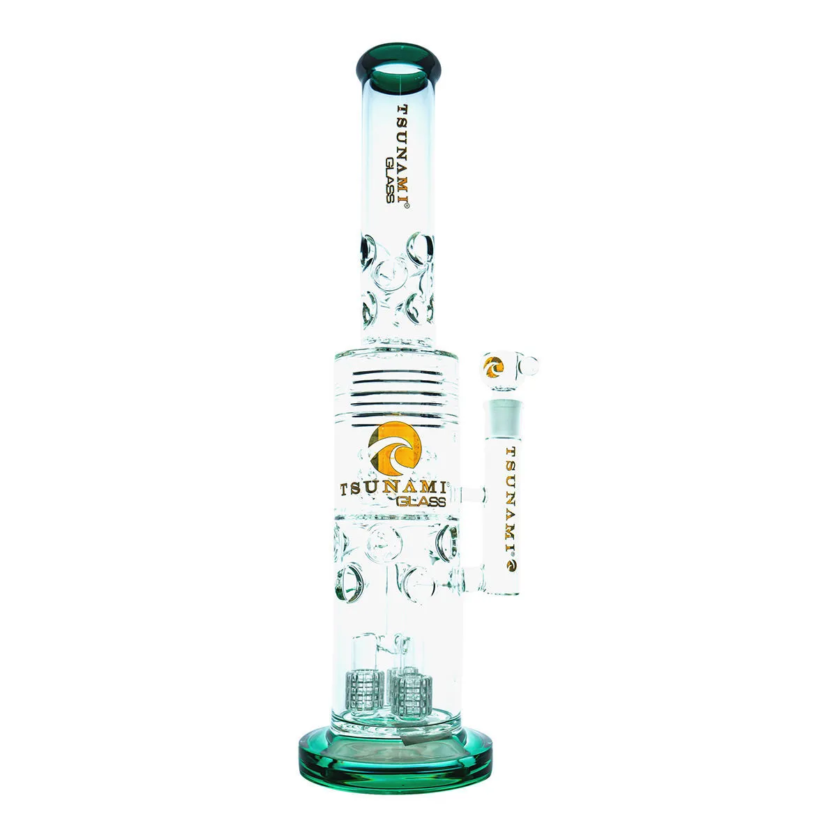 Bong Barrel Showerhead Drum Honeycomb 20'' (Tsunami Glass) — image 2