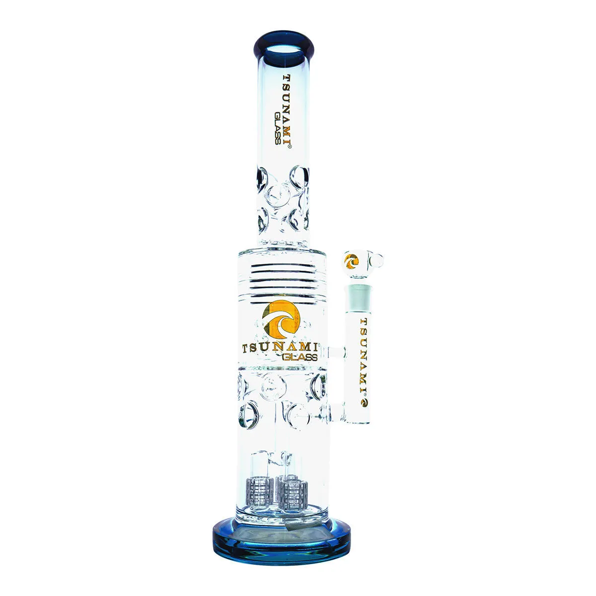 Bong Barrel Showerhead Drum Honeycomb 20'' (Tsunami Glass) — image 3