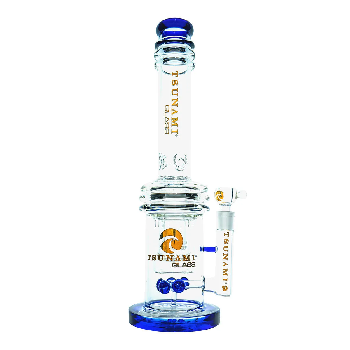 Bong à percolateur double nid d'abeille Button 16'' (Tsunami Glass) — image 4
