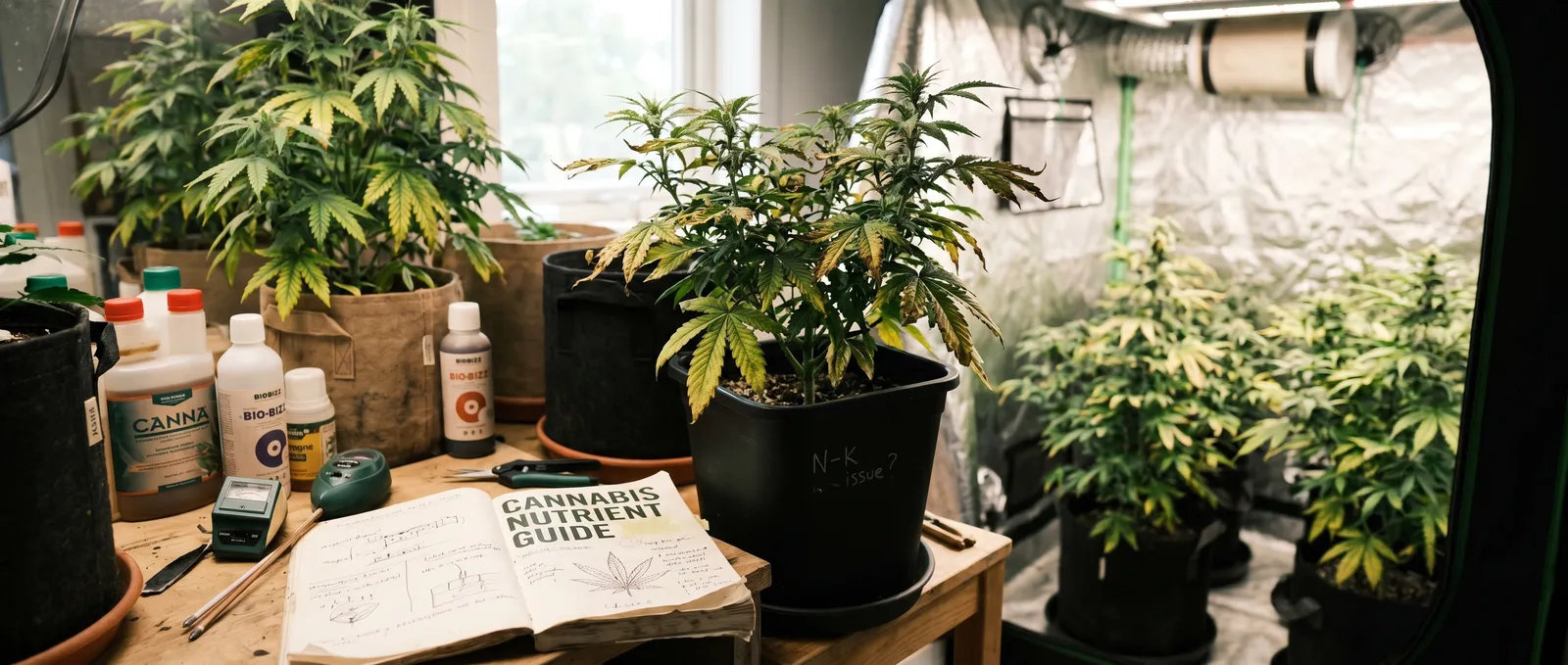 AZARIUS · The cannabis nutrient deficiency chart at a glance