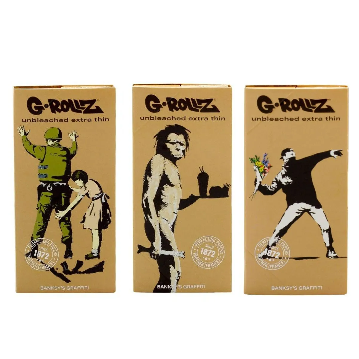 G-Rollz Feuilles à rouler non blanchies + filtres et plateau