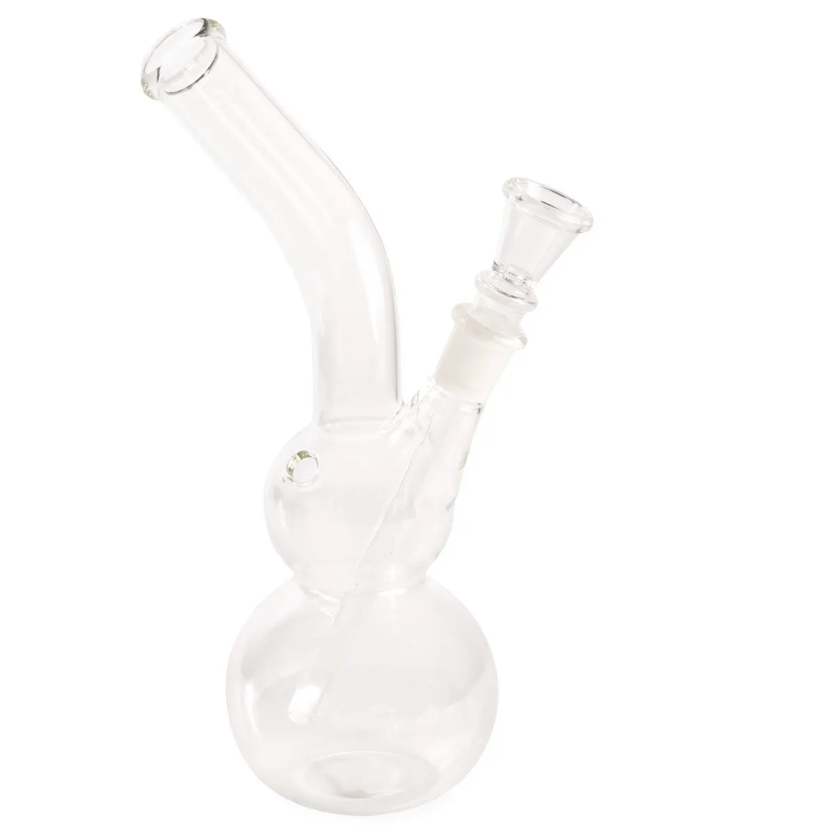 Bong en verre double bol