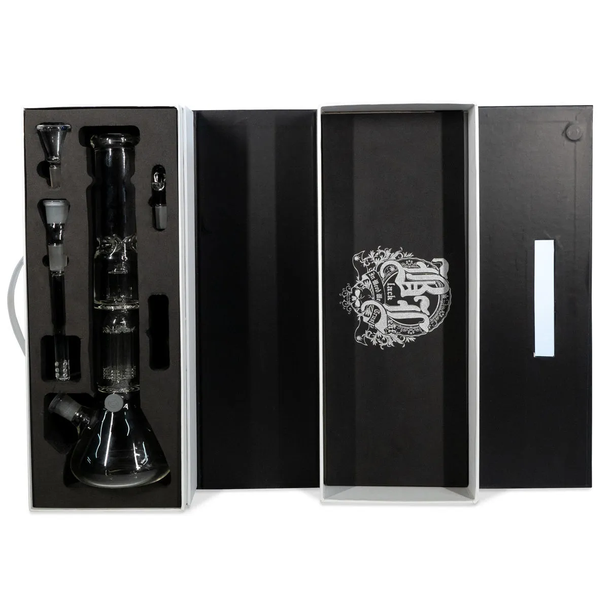 Bong en verre pour herbes et huiles Black Leaf — image 4
