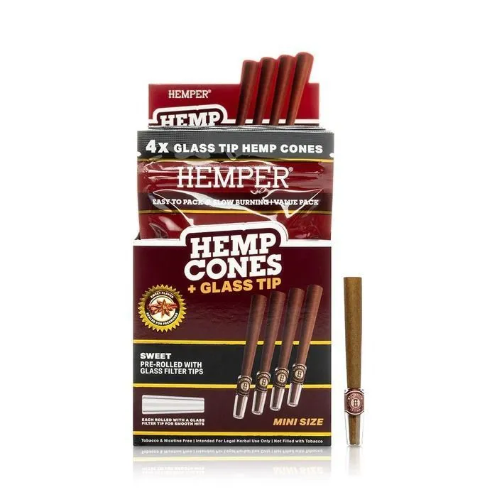 Hemper Cônes en chanvre 1¼ + embout en verre 4PK — image 4
