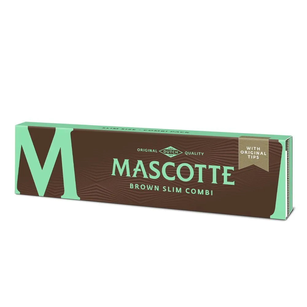 Mascotte Brown Slim Size feuilles à rouler + filtres détachables