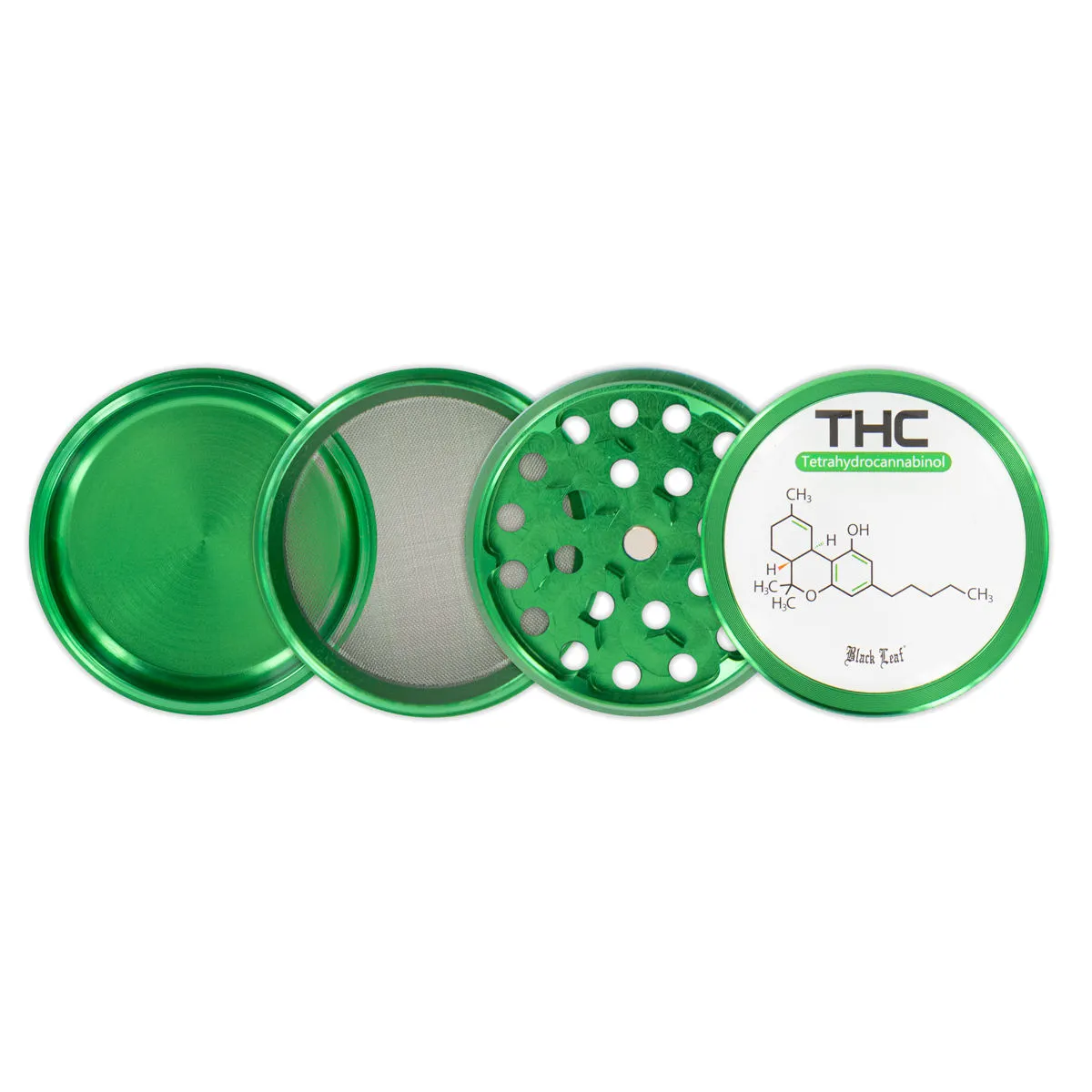 Grinder métal Black Leaf THC — image 3
