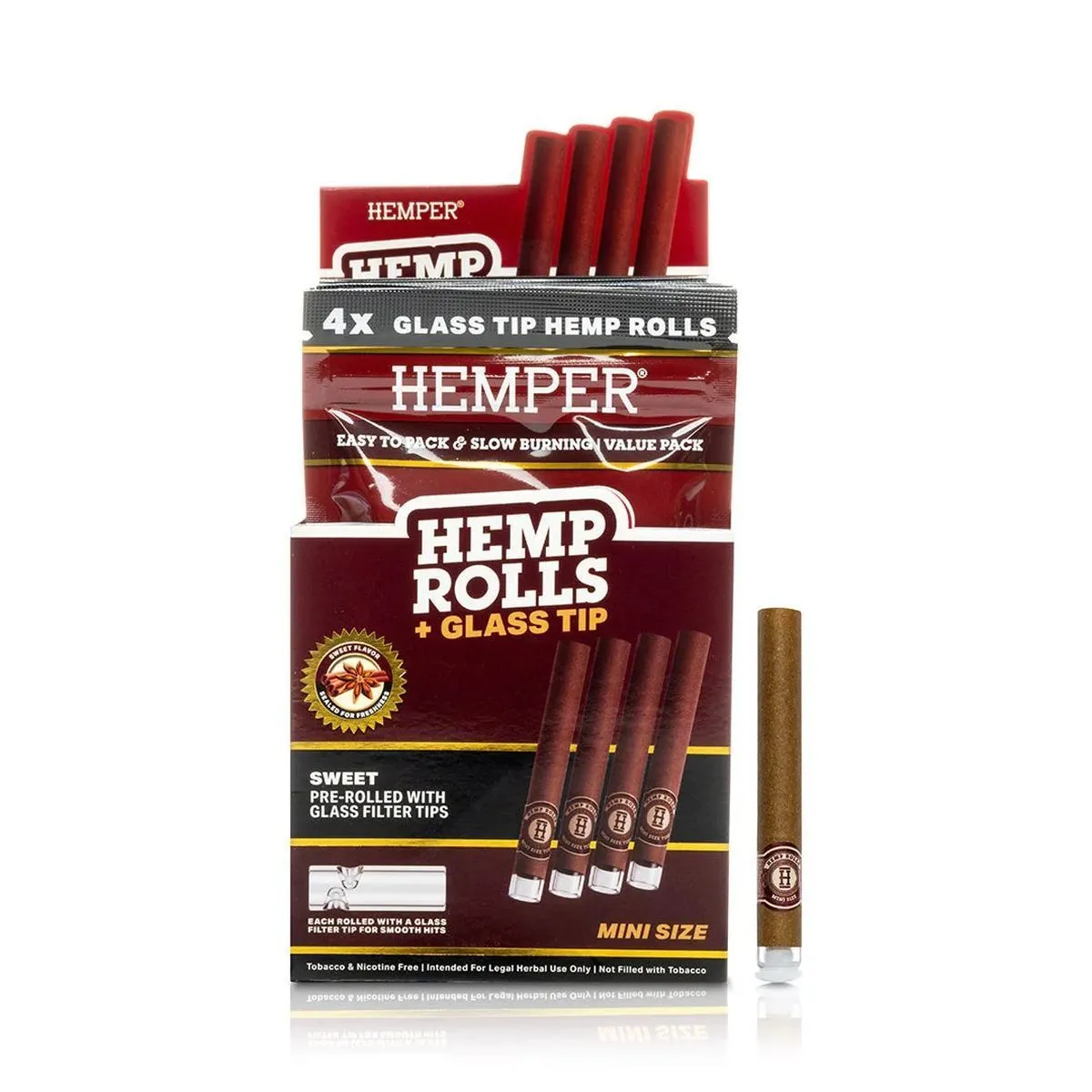 Hemper Mini Rolls + Glass Tip 4PK — image 2