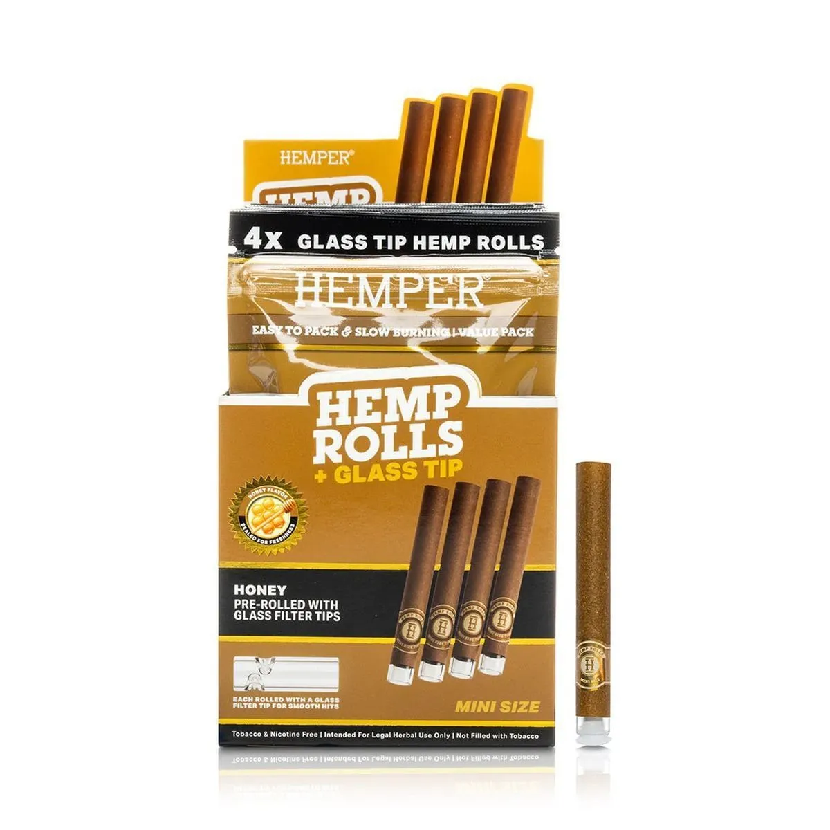 Hemper Mini Rolls + Glass Tip 4PK — image 3