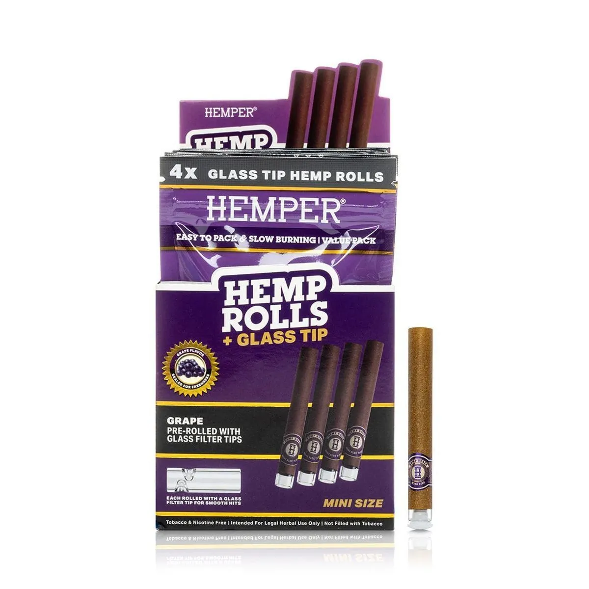 Hemper Mini Rolls + Glass Tip 4PK — image 4
