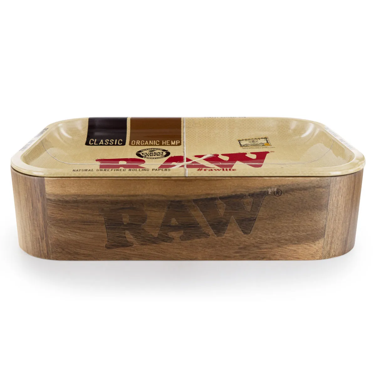 Boîte de rangement en bois RAW avec couvercle plateau — image 2