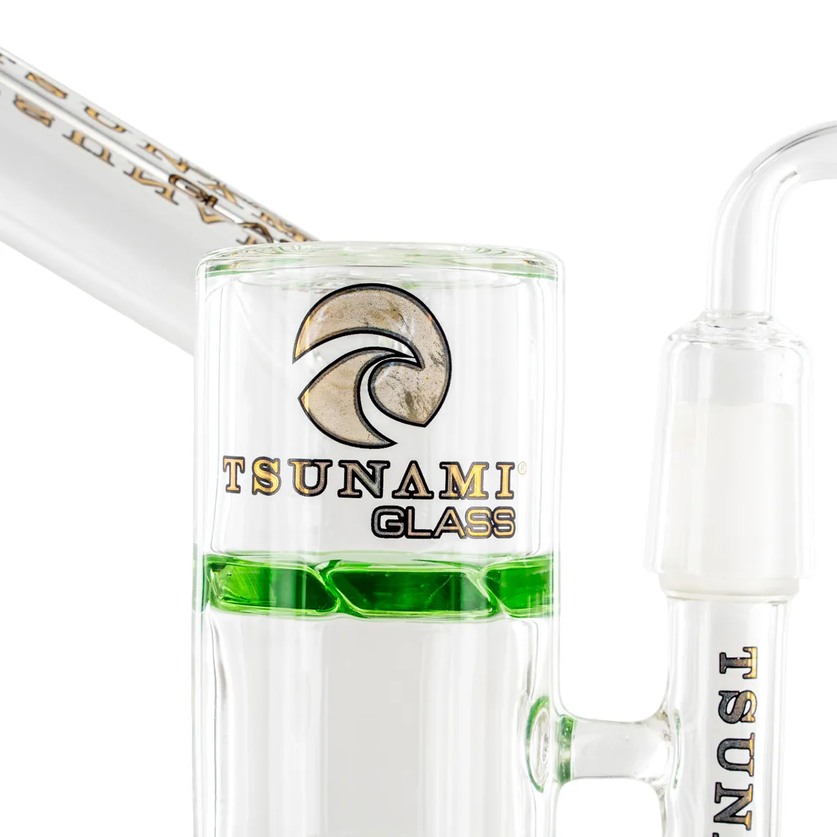 Dab rig Side Neck Honey Turbine 9" (Tsunami Glass) — image 4